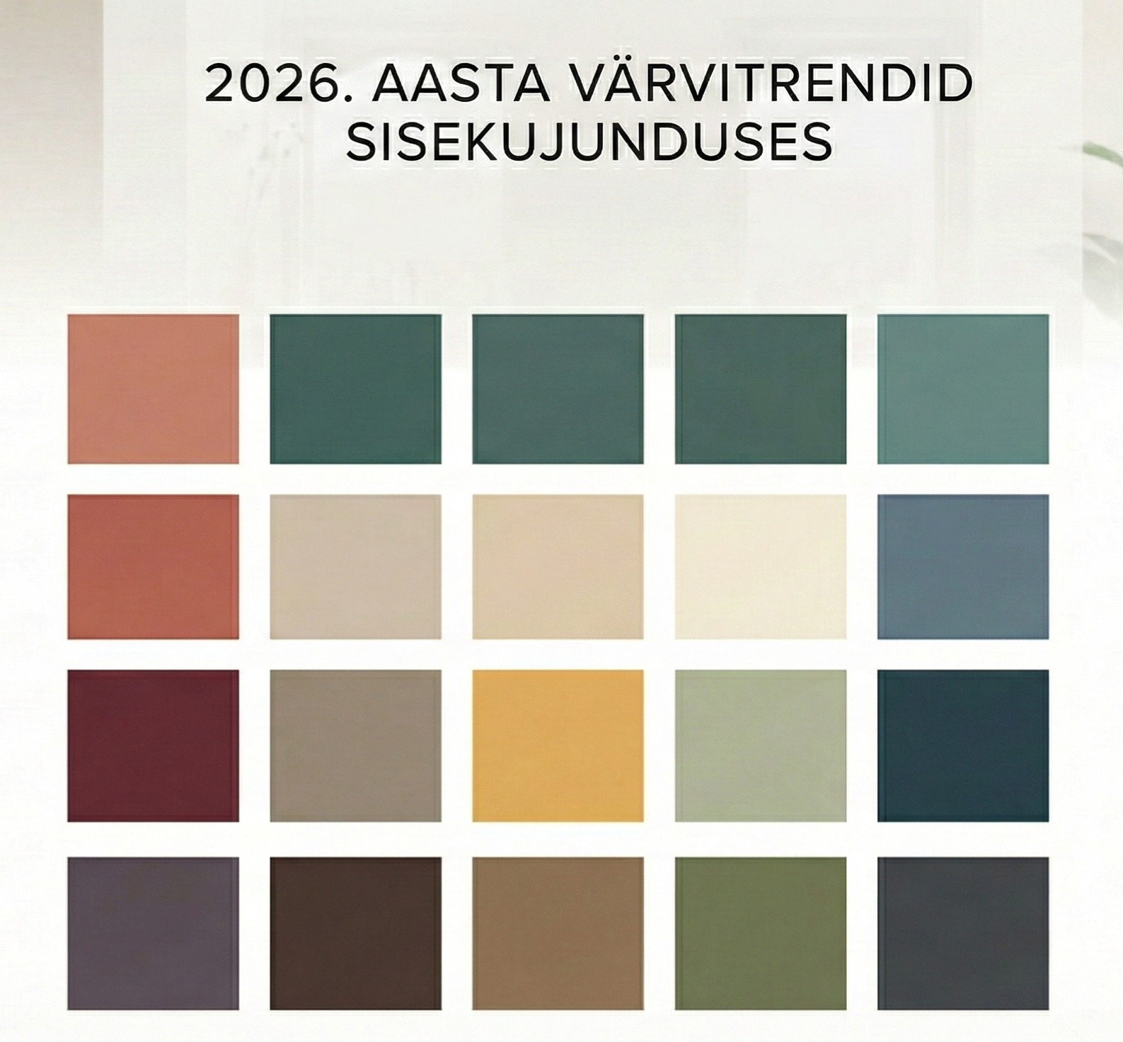 2026.aasta värvid sisekujunduses